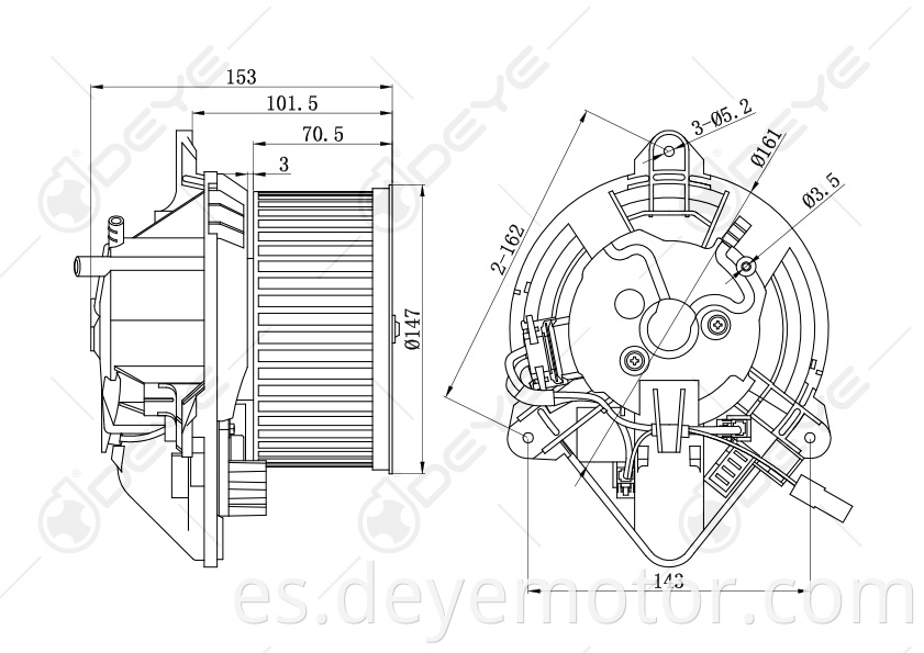 6441.K4 6441.N3 Ventilador de motor 12v dc para CITROEN XSARA CITROEN ZX